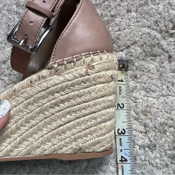 Vince Camuto: Valissa Woven Leather Vamp Espadrille Ankle Strap Wedges Sz 8.5 - Picture 9 of 12